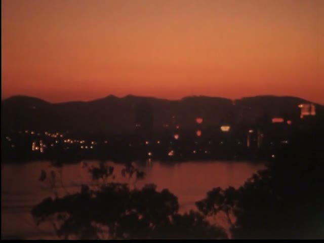 Orange Sunset Over the Bay