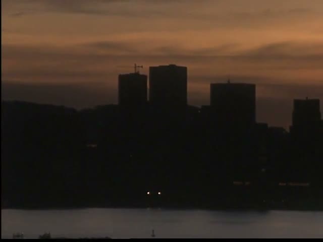 Dusk Skyline Over Water
